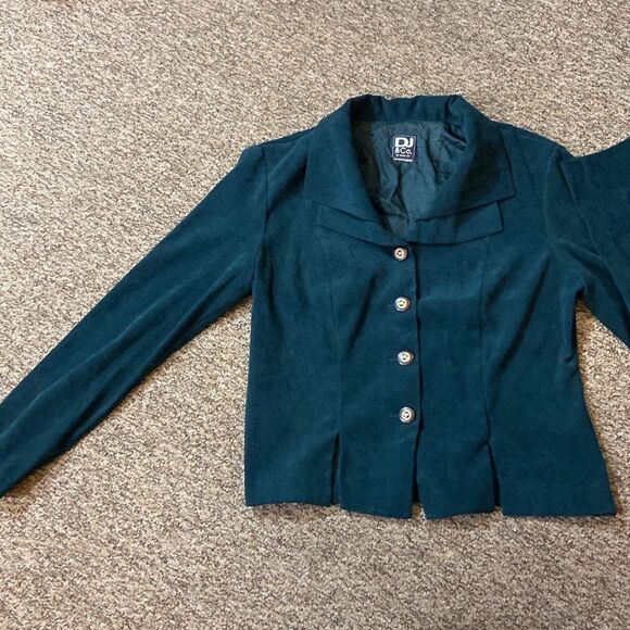 DJ & CO By Dawn Joy Suede Women's Suit Blazer Jacket Size Approxi ML - Picture 10 of 13